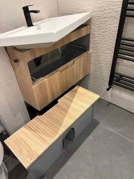 Photo of free Bathroom sink and floating cabinet (New Greens AL3) #3
