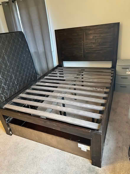Photo of free Rustic Full-Size Bed Frame (Menands) #2