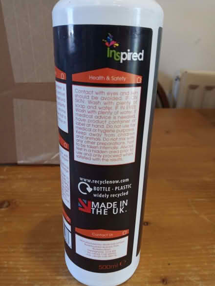 Photo of free Inspired urine neutraliser 500ml unopened (human) (Hemyock EX15) #2