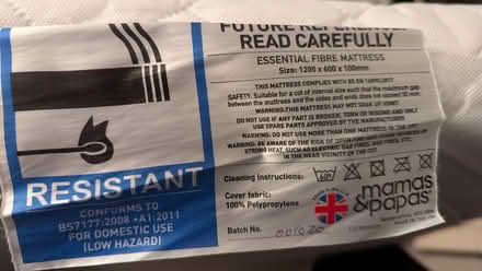 Photo of free Mamas & Papas Cot Mattress (Aylesbury Vale LU7) #2