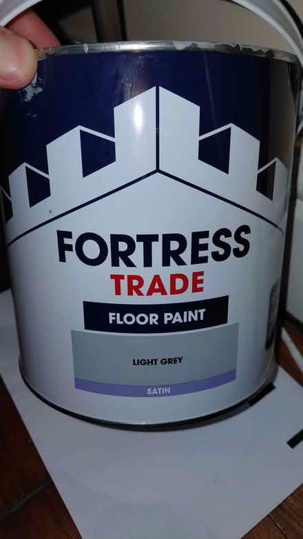 Photo of free Fortress light grey floor paint only 10% used (Meal Bank LA8) #1