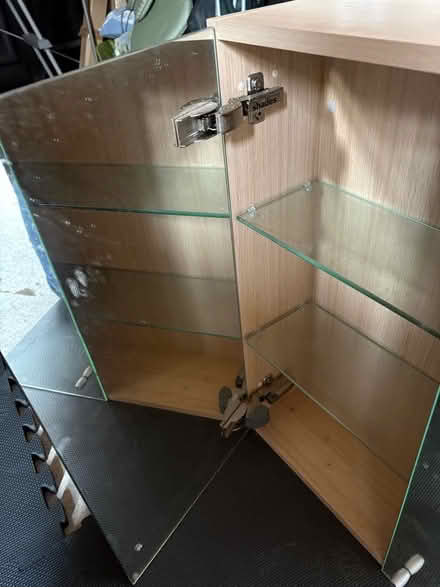 Photo of free Mirrored bathroom cabinet, glass shelves (Eaton NR4) #3