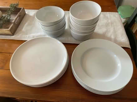 Photo of free White dinnerware (Columbia Heights) #1