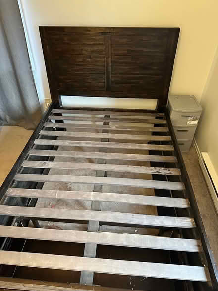 Photo of free Rustic Full-Size Bed Frame (Menands) #1