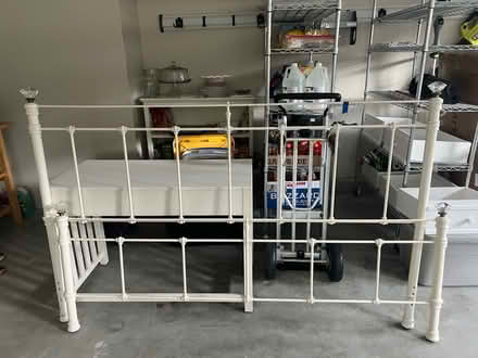 Photo of free King bed frame (Laconia) #3