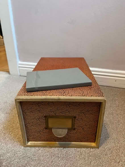 Photo of free Wooden file card box (Barleybank G66) #2