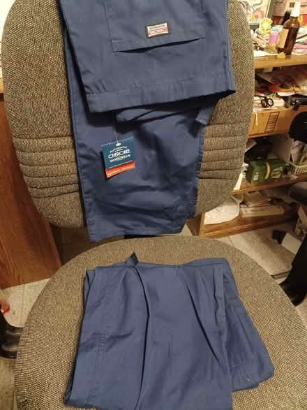 Photo of free Navy blue scrub pants x2, small (Travis Heights) #1