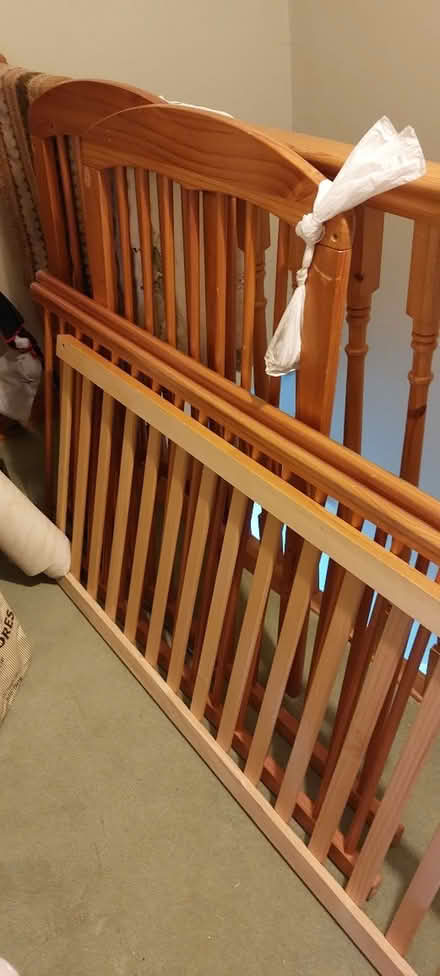 Photo of free Cot (sleigh-style) + baby seat (Portlaoise,) #3