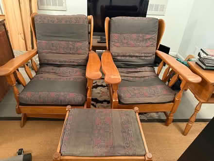 Photo of free Futon sofa and chairs (Arlington Center) #2