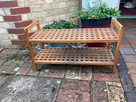 Photo of free Small wooden (shoe) rack / shelving unit (Oxford OX4) #1
