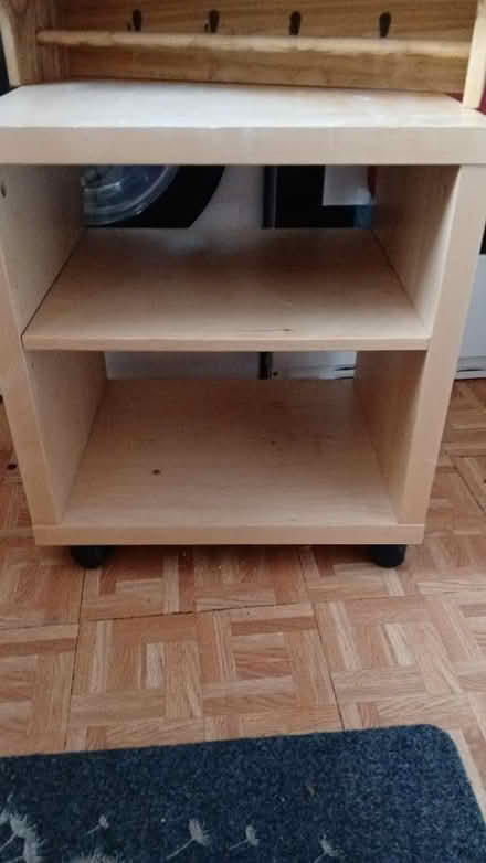 Photo of free Cabinet with wheels, hanging shelf (Ng33eq) #2