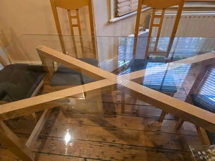Photo of free Large clear glass dining table (Forest Hill, SE23) #1