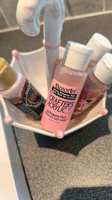 Photo of free Blank canvas and acrylic paints (The Camp AL1) #2