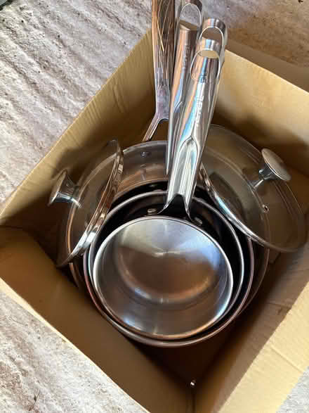 Photo of free Stainless Steel pans/frying pan (Glastonbury, BA6) #1
