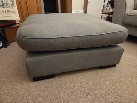 Photo of free Grey footstool (West Kensington W14) #1