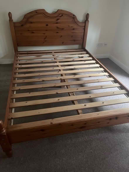 Photo of free Double wooden bed frame (Weeke SO22) #1
