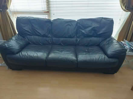 Photo of free Black Leather 3 & 2 Seater Sofas (Dublin 2) #2