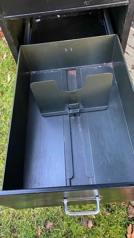 Photo of free Two drawer black metal filing cabinet (Gorse Hill GU22) #3