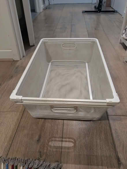 Photo of free 2x white wire baskets (islington N1) #2