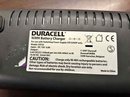 Photo of free Duracell battery charger (BS36) #3