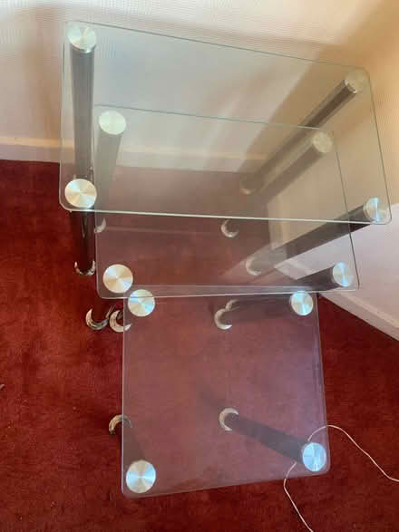Photo of free Glass nest of tables (B42 Great Barr) #3