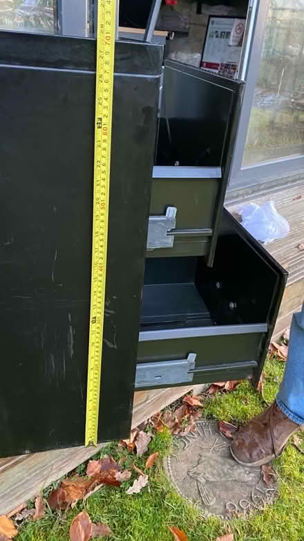 Photo of free Two drawer black metal filing cabinet (Gorse Hill GU22) #4