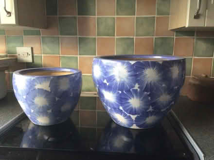 Photo of free Two indoor planters (1 foot and 9 inch diameter) (Achareidh IV12) #1