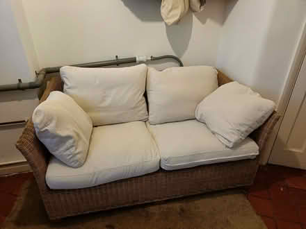 Photo of free Wicker sofa (Westfield, Woking) #1