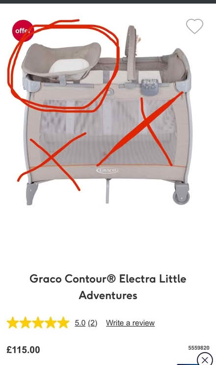 Photo of free Changing table for Graco travel cot (Woolwich SE18) #1