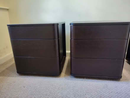 Photo of free Brown chest drawers and matching bedside (Southfields SW18) #4