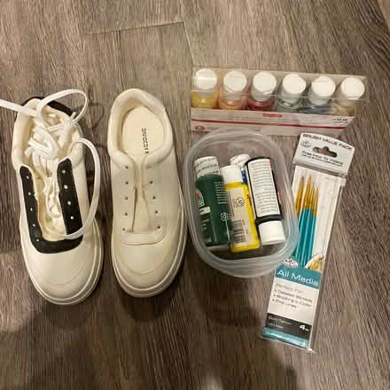 Photo of free Paints, brushes, white sneakers (Bethesda, MD) #1