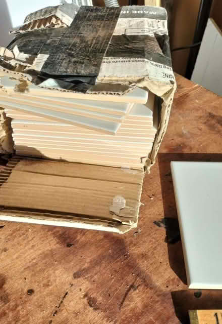 Photo of free 6" white ceramic tiles (Edgiock B96) #2