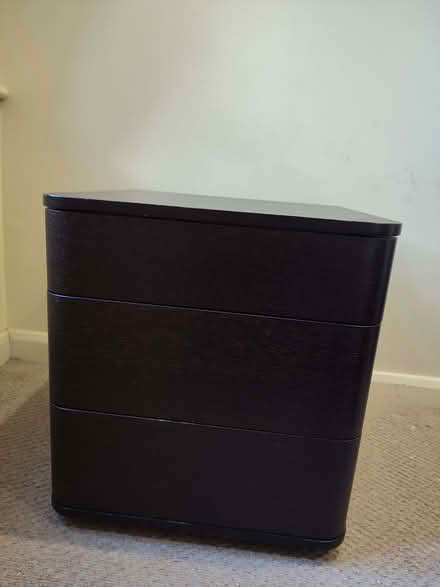 Photo of free Brown chest drawers and matching bedside (Southfields SW18) #3
