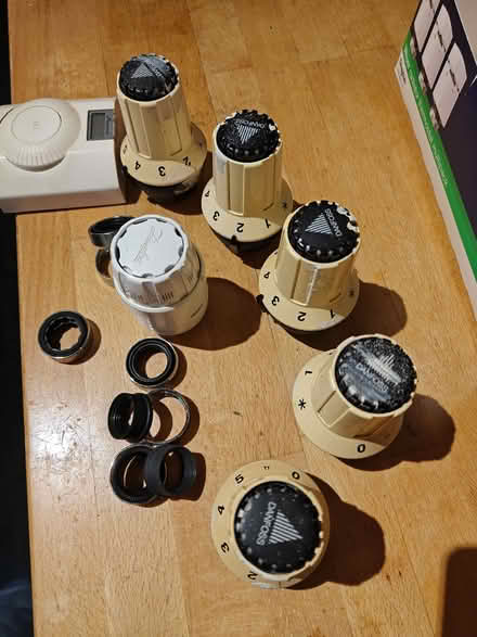 Photo of free 6 x TRVs plus a thermostat (Alstone GL51) #1