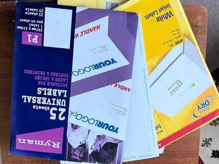 Photo of free Sticky labels (Moseley B13) #1