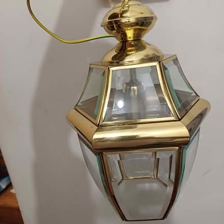 Photo of free Brass finish and glass ceiling lamp (Sydenham SE26) #1