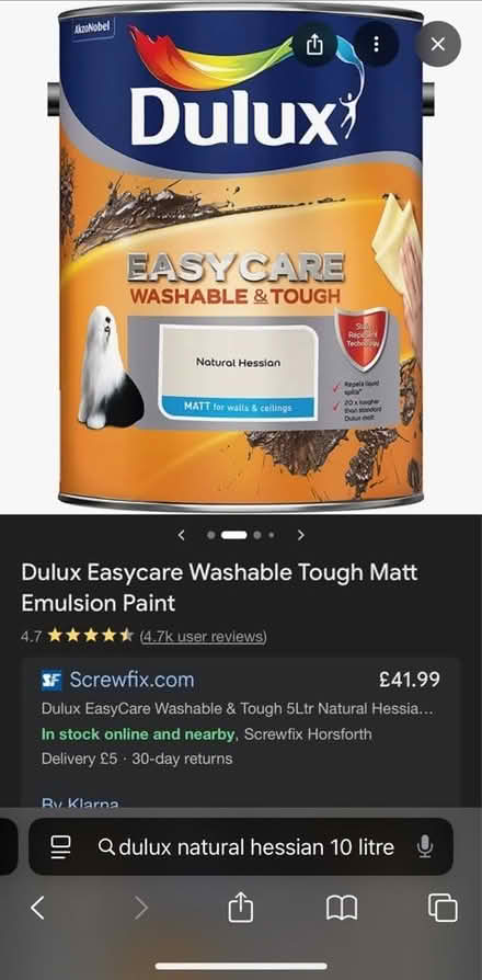 Photo of Dulux Natural Hessian (Cullingworth BD13) #1