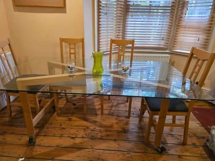 Photo of free Large clear glass dining table (Forest Hill, SE23) #3