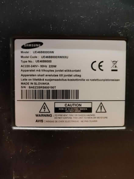 Photo of free Samsung 46" TV (East Acton W12) #1