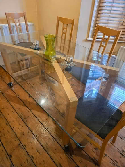 Photo of free Large clear glass dining table (Forest Hill, SE23) #2