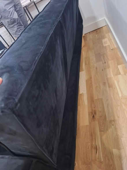 Photo of free 4 seater black velvet sofa bed (Bexleyheath DA7) #3