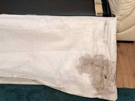 Photo of free Three seater cream leather sofabed (Shaw, OL2) #3