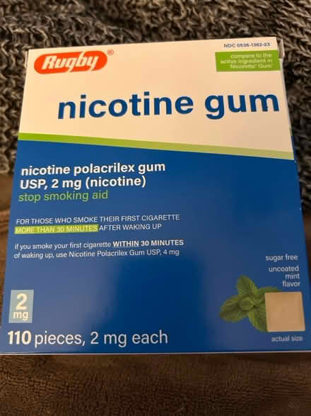 Photo of free 110 pieces of 2 mg nicotine gum (Wood-Ridge) #1