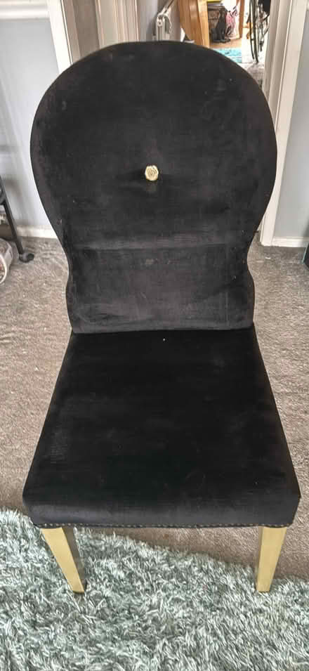 Photo of free Vogue Black velvet dinning chairs (Wetherby LS22) #1