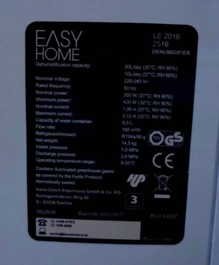 Photo of free dehumidifier for spares or repair (New Marston OX3) #2