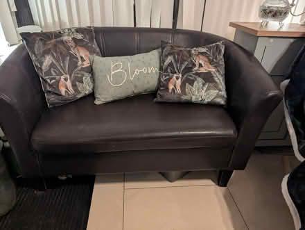 Photo of free Faux leather tub small sofa (Shawclough OL12) #1