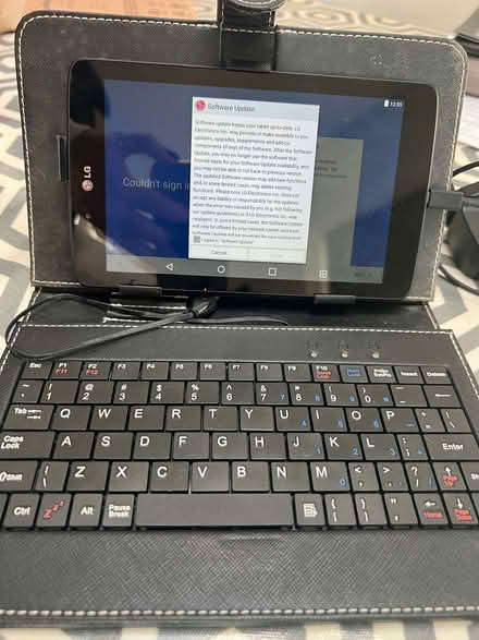 Photo of free 8" LG Tablet with integrated keyboard, case and charger (Raynes Park SW20) #1