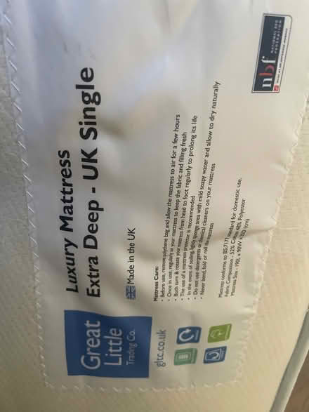 Photo of free luxury single mattress (hertford heath) #4