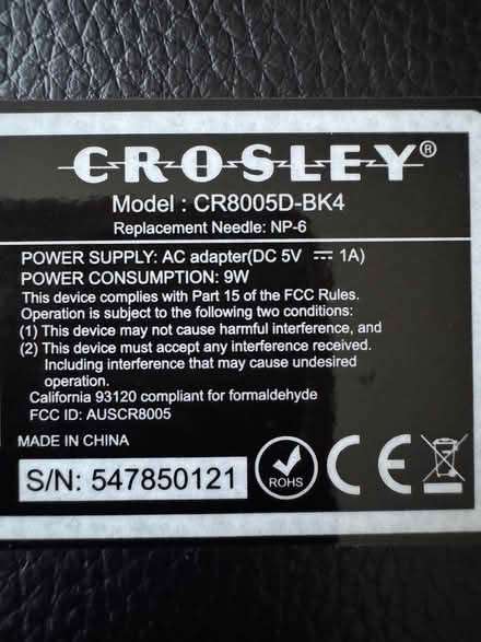 Photo of free Crossley Record player (Dublin 6) #3