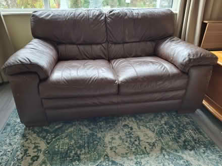 Photo of free Two seater leather sofa (Cabinteely) #1